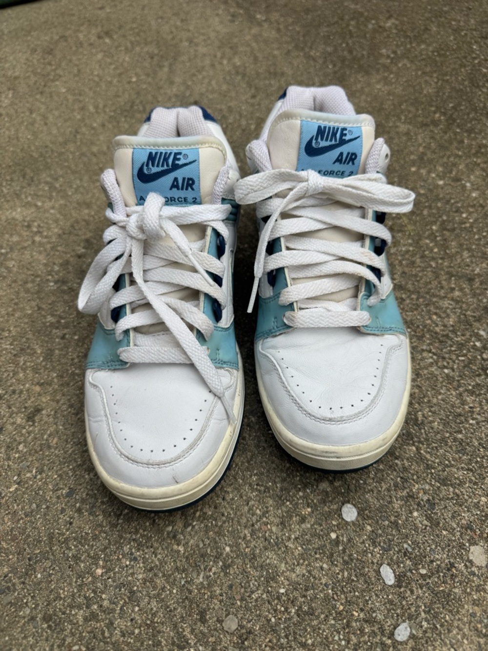 Nike Air Force 2 Low White Blue UNC Sneakers Mens Size 7.5 Vintage Y2K